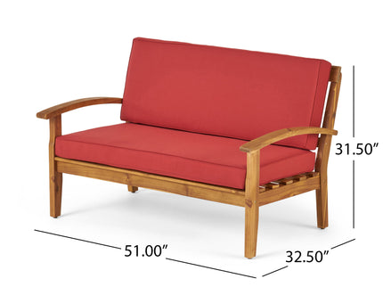 Outdoor Chat Set With Coffee Table And Loveseat