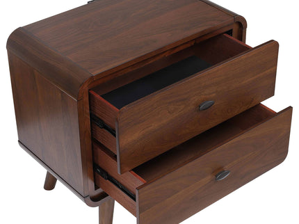 2 Drawer Nightstand - Walnut