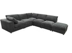 Dark Gray / 2 Pc. Sectional Sofa, Ottoman