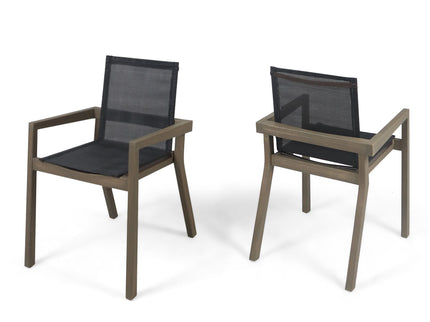 Belfast - Dining Chair With Acacia Wood Frame And Seating (Set of 2)