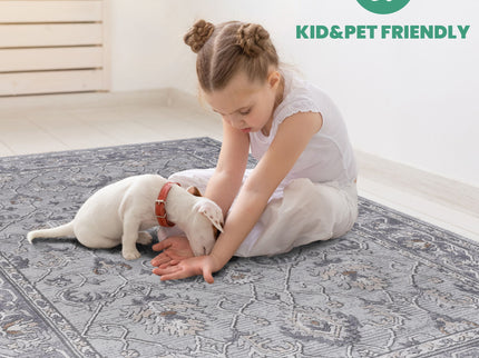 Marfi - 6' X 9' Oriental Area Rug - Ivory / Gray