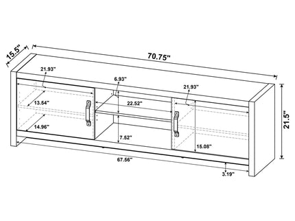 Conifer - TV Stand With Adjustable Shelves - Gray