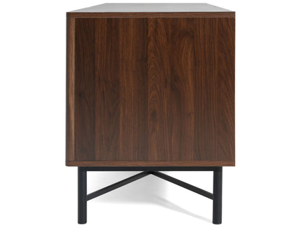 4 Door TV Cabinet, 2 Storage Spaces, Adjustable Shelves