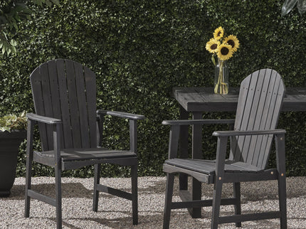 Outdoor Weather Resistant Acacia Wood Adirondack Dining Chairs (Set of 2)