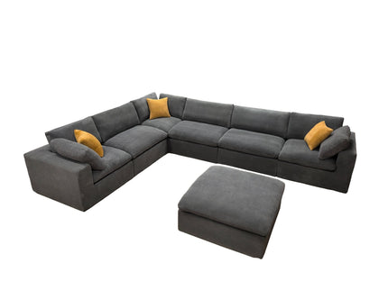 Custom Configuration Modular Sectional & Toss Pillows