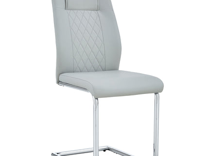 Modern Dining Chairs With Padded Seat, Metal Legs