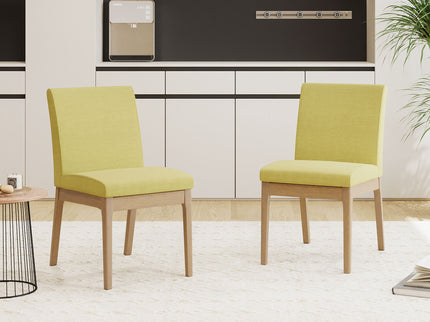 Contemporary Fabric Comfort Dining Chairs (Set of 2)