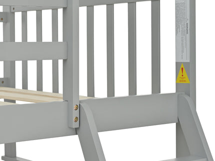 Bunk Bed With Ladder, And Safety Guard Rails