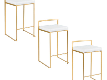 Fuji - Contemporary / Glam Design Counter Stool (Set of 2)
