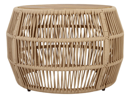 Round Side Table With Rope Frame
