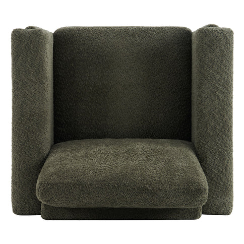 Upholstered Accent Armchair With Square Arm