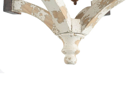 4 Light Chandelier, Hanging Light Fixture With Adjustable Chain For Kitchen, Bulb Not Included - Cream