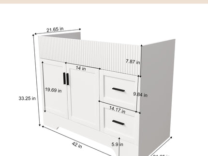 Modern Bathroom Vanity With 2 Drawers