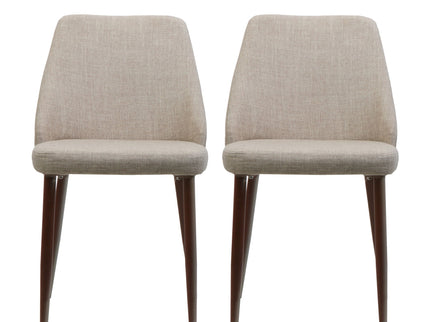 Modern Dining Chair With Iron Legs And Wood Finish