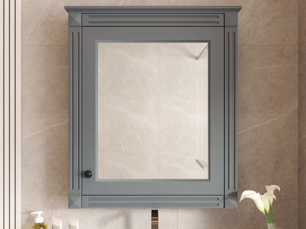 Wall Mounted Bathroom Storage Cabinet With Mirror, Medicine Cabinet With Height Adjustable Shelf