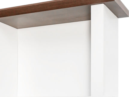 4 In 1 Hall Tree With 6 Hooks, Entryway Bench With Adjustable Shelves - White