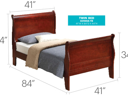 Panel Sleigh Bed