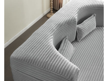 Floor Convertible Sleeper Sofa Bed With 2 Pillows