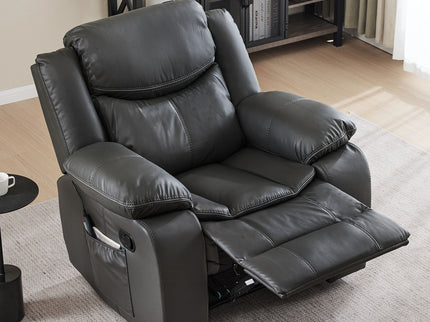 Recliner Chair With Vibration And Heating - Gray