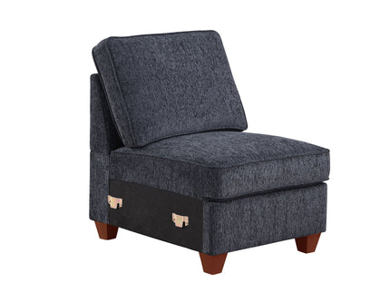 Gina - Sectional Sofa With Ottoman - Black