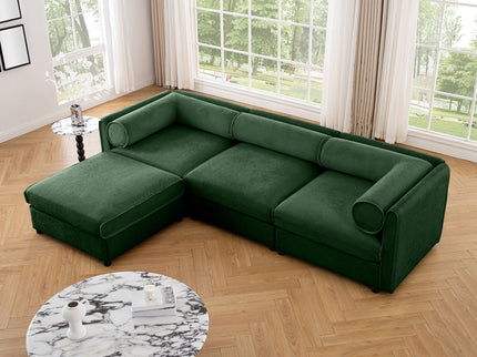 Contemporary Elegant Sofa With Storage And Ottoman
