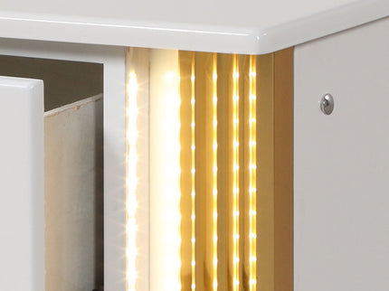 Obsession - 2 Drawer LED Nightstand - White