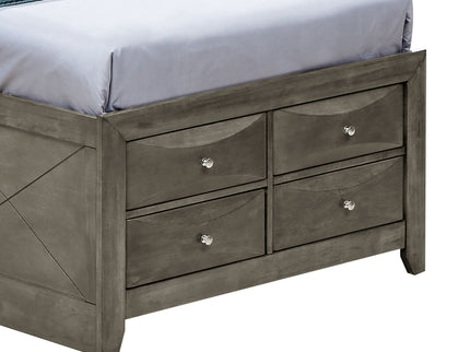 Modern Design Storage Bed With Bookcase Headboard