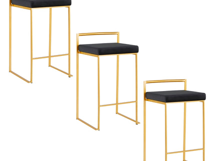 Fuji - Contemporary / Glam Design Counter Stool (Set of 2)