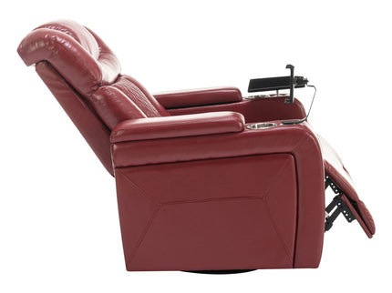 270 Degree Swivel Power Recliner With Tray Table, Phone Holder, Cup Holder, USB Port
