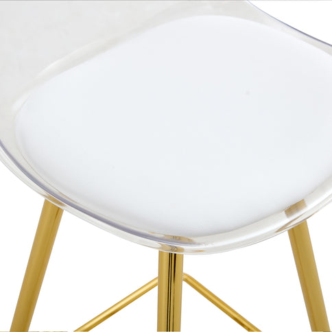 Stylish Upholstered Bar Chairs With Metal Leg