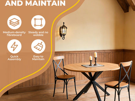 Extendable Round Dining Table - Oak