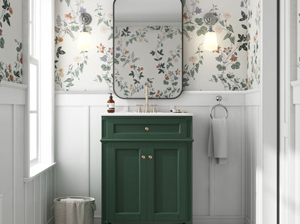 Bathroom Vanity With 2 Doors And Tip Out Drawer, Soft Closing Hinges