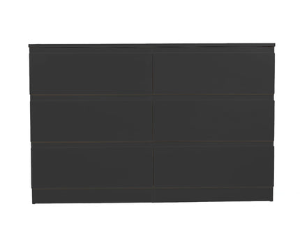 6 Drawer Dresser With Spacious Countertop And Concealed Handles
