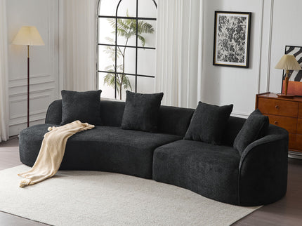 Elegant Curved Sectional Sofa With Full Foam Comfort