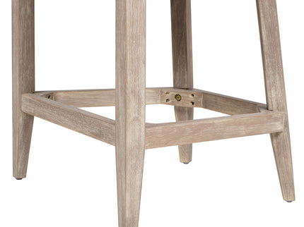 Newport - Coastal Curved Back Upholstered Counter Stool - Two Tone Neutral Gray