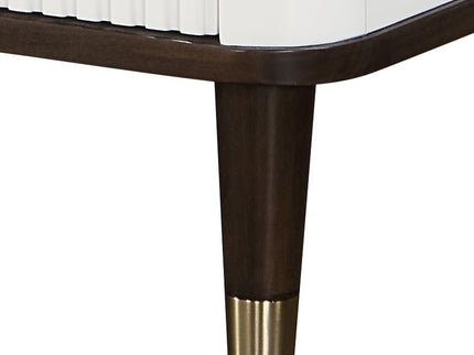 Carena - Dresser With Jewerly Tray - White / Walnut