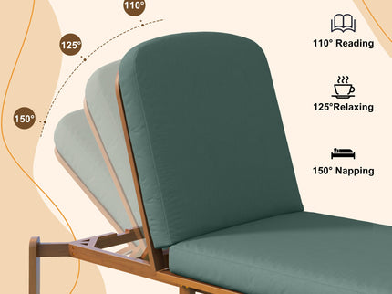 Outdoor Chaise Lounge With Adjustable Backrest