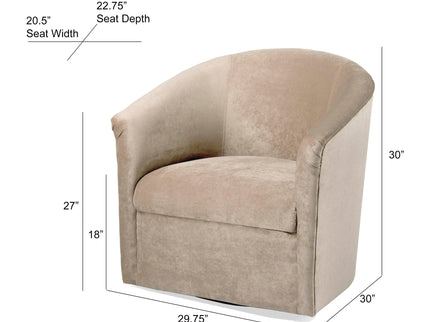 Eden - Swivel Chair With Upholstery And Hardwood Frame