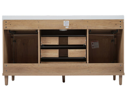 Bathroom Vanity With Sink, 5 Legs, Soft Close Drawers