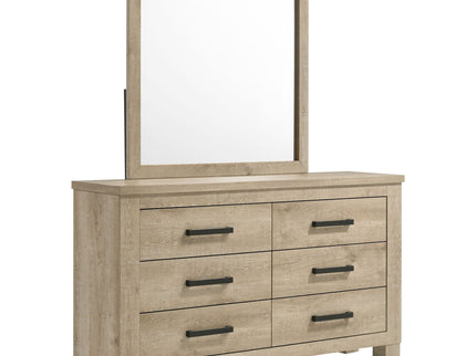 Sansome - 6 Drawer Dresser With Mirror - Oak
