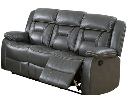 Modern Reclining Sofa With Pillow Arms And Headrest