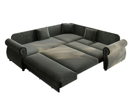 L-Shaped Sofa Couch With Pull-Out Bed