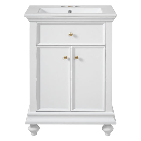Modern Bathroom Vanity With Tip-Out Drawer And Soft-Close Hinges