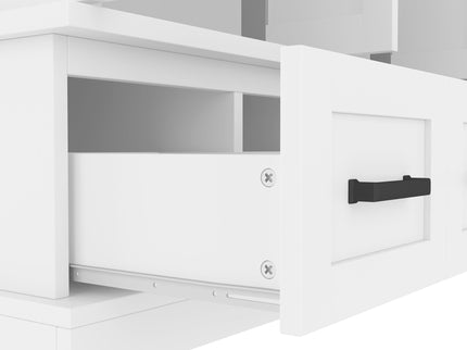 Hall Tree & Bench And 5 Storage Cubbies