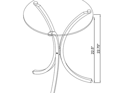 Claudia - Side Table - Chrome