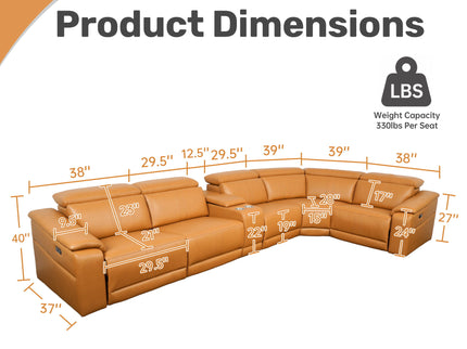 Modular Sofa Set With 2 Cup Holders, Sectional Living Room Furniture