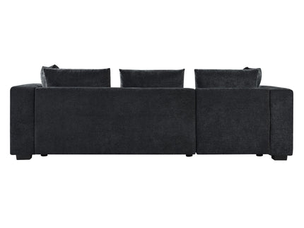 Modern L Shaped Sectional Sofa With Upholstery And Wooden Storage