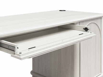 Selena - Double Pedestal Desk - Rustic White