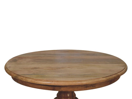 Round Turned Dining Table - Oak