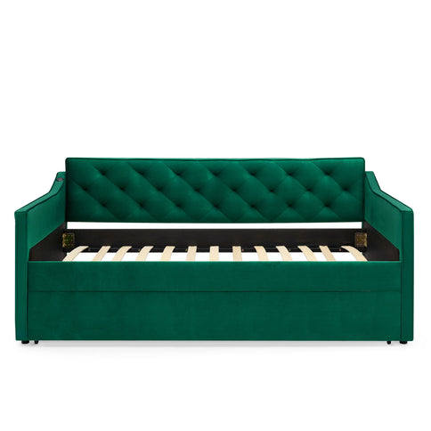 Daybed With Pop Up Trundle And USB Charging Armrest